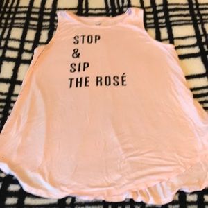 Stop & Sip the Rose Muscle Tee